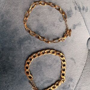 Elegant Gold Chain Bracelet Set